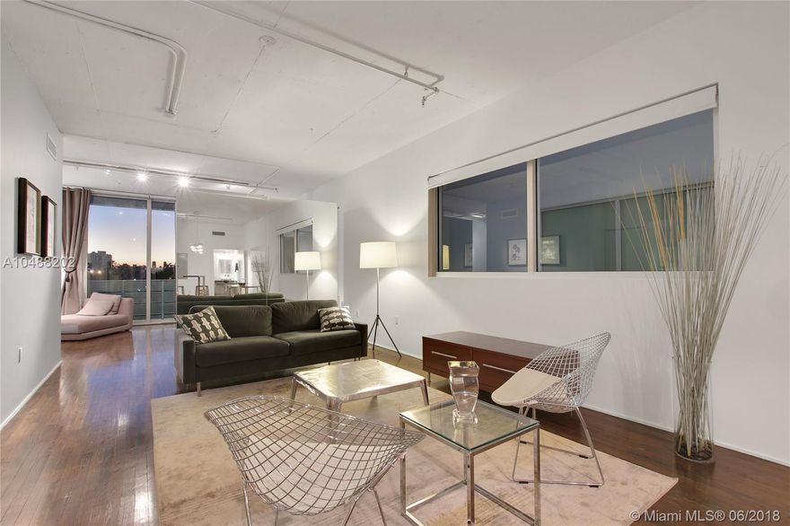 Please note, this is an open loft space, there are no dividing walls for bedrooms. Loft in The Montclair, offered furnished. Designed by architect Chad Oppenheim in 2005, The Montclair is a 41 unit boutique building in South Beach combining industrial modern design with Art Deco inspirations. This unit is quiet with a west facing sunset view and 10ft floor to ceiling impact glass. Only two blocks from Lincoln Road Shops & Restaurants, a 5 minute walk to the Beach or Bay, and two blocks from the Convention Center or Golf Course. Building has 3rd floor rooftop infinity pool, is pet friendly, and has assigned/covered parking. Come see it, you'll never want to leave!