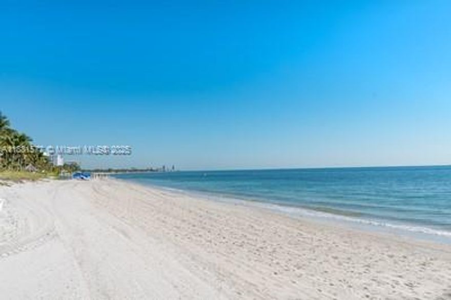 Located in Key Biscaynes most sought after boutique beach building. The Sands is situated on on an oceanfront 6 acre botanical garden. The 2 bedroom, 2 bath flat has been tastefully updated offering an open floor plan . A gourmet kitchen.,laundry room,,extra spacious bedrooms and baths make this unit a standout. Only 2 residences per floor allow for a private lifestyle in this beach front setting. A large heated and chilled pool and cabana overlook the beach.  Amenities include a gym, party room, beach umbrella service, lovely outdoor dining areas, beach paddle court, paddle and surf board storage. Gorgeous views in a  tropical setting complete this special offering.
