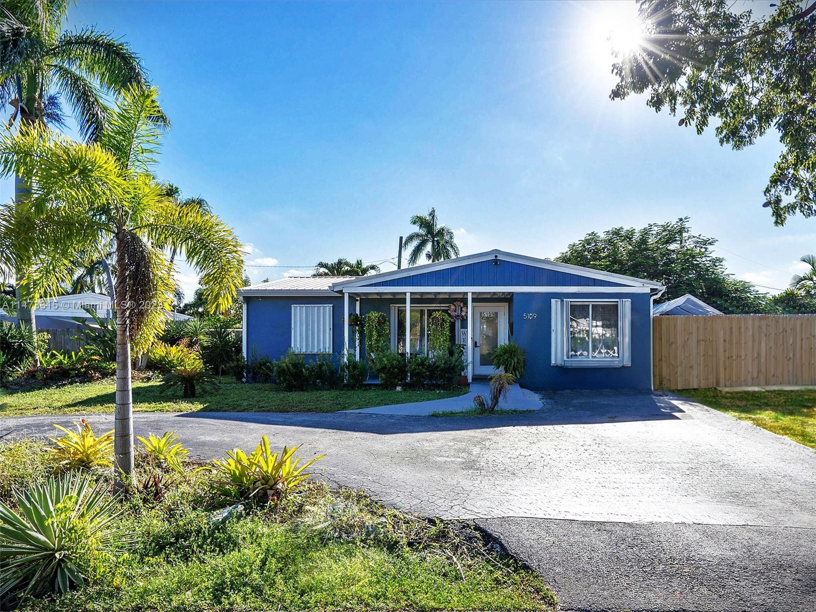 Welcome home to this great 3 bedroom, 1.5 bath home on a private lot. The home features a NEWER metal roof, complete accordion shutters, impact rated front door, and a NEWER A/C. The garage was converted and is currently used as a bedroom. The large backyard boasts a fence, shed, patio, and plenty of room for a pool. NO HOA fees or regulations, Store a boat or trailer. Investment opportunity or great primary residence. Close to I-95, shopping, and the beach.