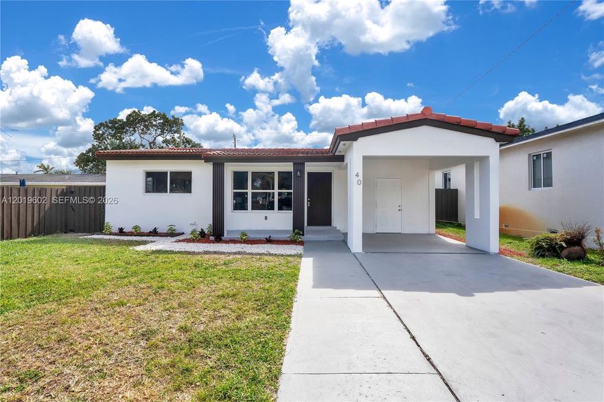 Beautiful and cozy property located in the heart of Dania Beach, featuring 4 bedrooms and 2.5 bathrooms. This home offers a brand-new roof and a spacious office/den with a private entrance, perfect for working from home or as an additional guest space.
The property features ample living and dining areas, a modern kitchen, impact windows, and a large backyard ideal for entertaining and enjoying time with family and friends.
Excellent location just 4 minutes from Dania Pointe, one of the area’s newest and most modern shopping and entertainment destinations; only 7 minutes from Fort Lauderdale International Airport and 8 minutes from the beautiful Dania Beach. Conveniently located near major highways including I-95 and I-595.