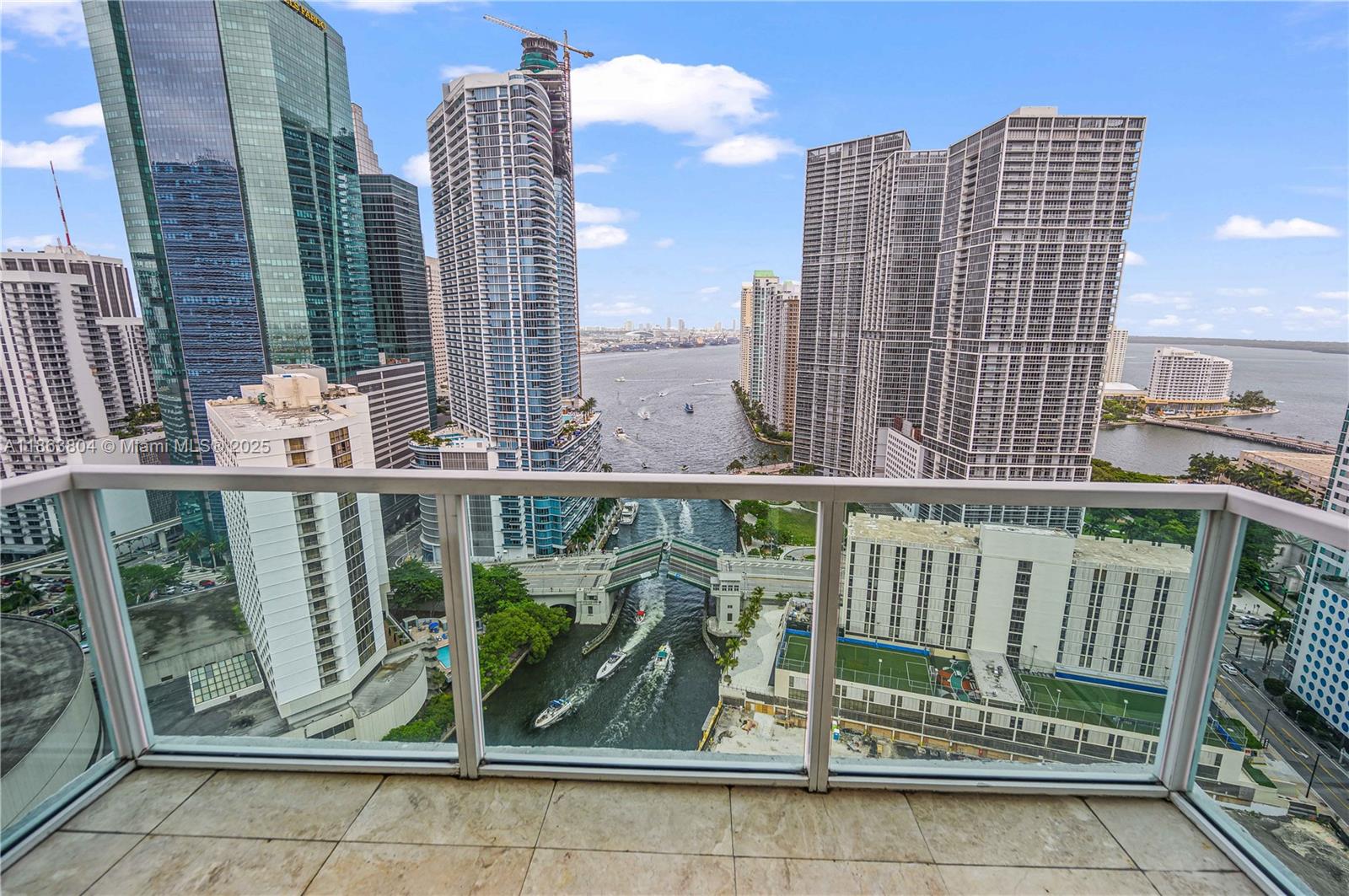 Brickell on the River has it all! Location, amenities, security and views! This spacious 2 bedroom units offers ample living space, open kitchen, great closet space and of course the views!! Enjoy your morning coffee over the beautiful water views from the private balcony as you watch the boats go by. This is what Miami living is all about! Beautiful resort style pool, fully equipped fitness center and 24 hours security. The unit is equipped with a washer and dryer plus comes with 1 assigned parking spot. Minutes from expressways, Brickell, Downtown, great restaurants and night life.
