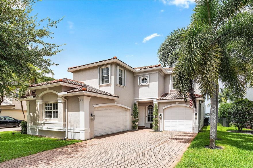 Waterfront Sunset Falls home. Two Story home w/lake views from most every window. Featuring newly remodeled contemporary kitchen cabinetry & appliances, island quartz waterfall top, new flooring throughout, new water heater + freshly painted. This home is designed w/open concept kitchen, breakfast nook & family room. Formal living room & dining room. Main floor guest bedroom & bath. Upper-level Master Bedroom w/separate sitting area, 2 large walk-in closets, his/hers baths w/germ resistant door hardware, oversized lake view balcony. Upper Laundry. Fully fenced lakefront yard w/outdoor extended covered waterfront gathering area w/room for outdoor kitchen. Outdoor BUG Swat System. Roof Maintained. Sunset Falls is prof. managed w/amenities, resort style poos, tennis, basketball, fitness.