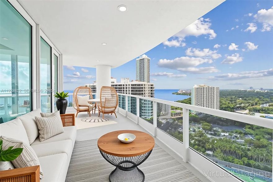 Experience elevated living at 2127 Brickell Ave #3005 — a fully renovated stunner redesigned with style and intention. Originally a 3-bedroom, this residence now features an expansive primary suite that feels like a private retreat. High-end finishes and appliances, modern upgrades, and a bright open layout set the tone throughout. Storm Proof Impact windows, electric shades allows you to 
enjoy sweeping Bay + City Skyline views framed by floor-to-ceiling glass — day and night.
Set in one of Brickell’s most exclusive buildings, you’ll have access to world-class amenities, from resort-style pools and tennis courts to a state-of-the-art fitness center, spa, and a concierge team known for five-star service.
Sophisticated. Spacious. This is Brickell living at its best.