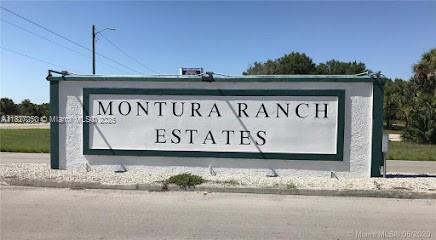 Discover Montura Ranch Estates! Beautiful 47,480 sqft lot and get back to nature. Zoned Rural Residential Farm (RR-F). domestic farm animals for household use without a numerical limit, provided they are properly enclosed, cared for, and do not create a nuisance. Clubhouse features a Com- Pool, Ping Pong and Pool Tables, Basketball Ct, Soccer Fields, Pavilions and Playgrounds. Lots require installation of well and septic. Electric access will be permitted by Hendry County and Glades Electric once approved building permits are approved by the county. Lake Okeechobee and several wildlife areas are just a short drive away. Fort Myers, Cape Coral, Naples: 1 - 1.5-hour drive. Miami, Fort Lauderdale, West Palm Beach: Less than 2-hour drive. Don’t miss this opportunity to create your own haven.