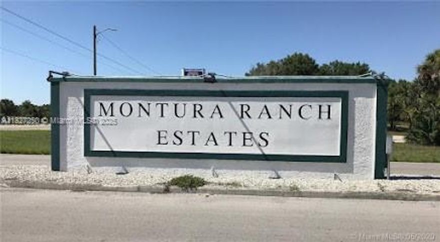 Discover Montura Ranch Estates! Beautiful 47,480 sqft lot and get back to nature. Zoned Rural Residential Farm (RR-F).  domestic farm animals for household use without a numerical limit, provided they are properly enclosed, cared for, and do not create a nuisance. Clubhouse features a Com- Pool, Ping Pong and Pool Tables, Basketball Ct, Soccer Fields, Pavilions and Playgrounds. Lots require installation of well and septic. Electric access will be permitted by Hendry County and Glades Electric once approved building permits are approved by the county. Lake Okeechobee and several wildlife areas are just a short drive away. Fort Myers, Cape Coral, Naples: 1 - 1.5-hour drive. Miami, Fort Lauderdale, West Palm Beach: Less than 2-hour drive. Don’t miss this opportunity to create your own haven.