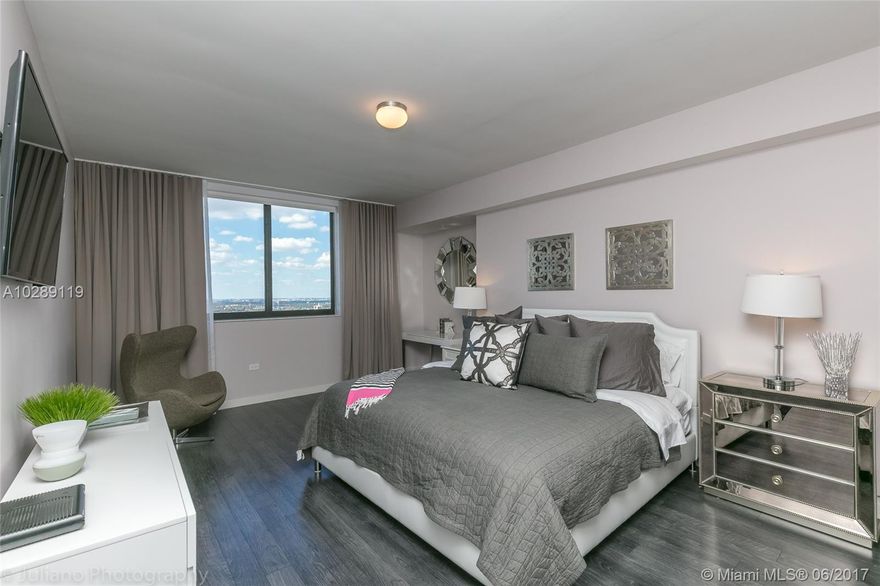 Beautiful 2/2 Fully Furnished with 2 PARKING SPACES, stunning bay, river and sunset views. Porcelain/Wood Floors, Modern Open Kitchen and lots of closet space. Access to Mary Brickell Village with over 35 restaurants, LA Fitness, Publix just an elevator ride away. Resort Style Amenities, Pool with Pavilions and BBQ Grills, Yoga Studio, Fitness Center, Zen Garden, Childrens Play Area and Much More! One block away from Brickell City Center. Easy to show! SHORT TERM AVAILABLE. Price reflects annual lease.