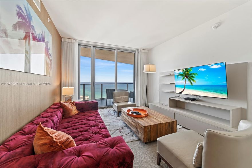 BEST PRICED TWO BEDROOM. Welcome to Lyfe Resort & Residences. Fully equipped and furnished 2-bedroom unit in popular Lyfe Condominium. Condo-Resort unit. Very high occupancy rates year round. Constantly and steadily generating monthly rent revenue. Amazing amenities and views all around from the 31st Floor. Exclusive access to Hyde Beach Club, Three Pools, Fitness Center, and Spa awaits. Indulge in on-site dining and multiple bars. Resort Services include in-room dining, housekeeping, concierge, valet, and more. Conveniently located near Seminole Hard Rock Casino, Bal Harbour Shops, Dolphin Stadium, and Aventura Mall. Daily, short-term, seasonal rentals are allowed, and residents are restricted to 150 nights per year.