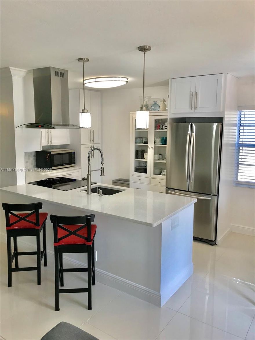 All Update , AC New Oct 16, 2019. Kitchen; SS Appl. (Slide-in self clean conv. range, French Door Fridge),
Quartz Island on Custom, Easy Close Plantation Cabinets, 24 '' Rectified Porcelain tile, LED LIGTHS Lights, Front
Load Glass Door W & D, Baths; Frameless Glass Barn Door Showers, Quartz Vanities, Comfort Height Conservation
Toilets, 2'' Cordless Blinds, Remote Ceiling Fans much more! Enclosed balcony with AC CAPITAL CONTRIBUTION