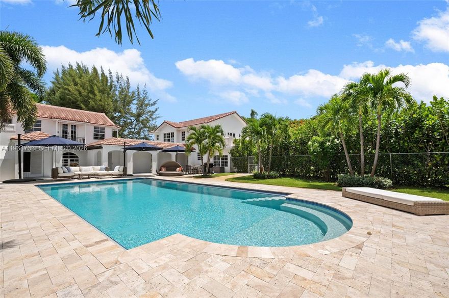 Welcome to a remarkable opportunity to own a newly constructed Villa-Style estate in the heart of Boynton Beach. Set on an expansive 28,750sf lot w buildable potential, it's a true legacy offering-designed for those who value space, flexibility & the art of elevated living. Main residence is a 2 story, 3-bed 3.5-bath Villa featuring an open-concept kitchen & living design ideal for gathering w family & entertaining. Light filled interiors flow into a private theater room complete w a fireplace & wet bar, opening directly into the outdoor patios for effortless indoor-outdoor living. Connected by an archway corridor, the upstairs 1-bed 1 bath Guest House offers a cozy retreat w its own kitchenette-perfect for extended family, guests or private quarters. On the 1st floor of the guest wing, a spacious rec room & dedicated office provide flexibility & can easily be converted into another master suite. At the heart of the outdoor experience is an epic saltwater heated pool surrounded by an entertainer's deck, full cabana bath & dedicated laundry room-creating a resort-style setting ideal for hosting. Additional highlights include: 400-amp power, flow through driveway from Ocean to 1st Ave, room to expand or build, multiple patios & lush, serene grounds. This is more than a home-it's an open canvas Villa ready to be curated into a personal masterpiece. A sanctuary of nature, serenity & architectural potential offering an opportunity to grow into a property designed for generations.