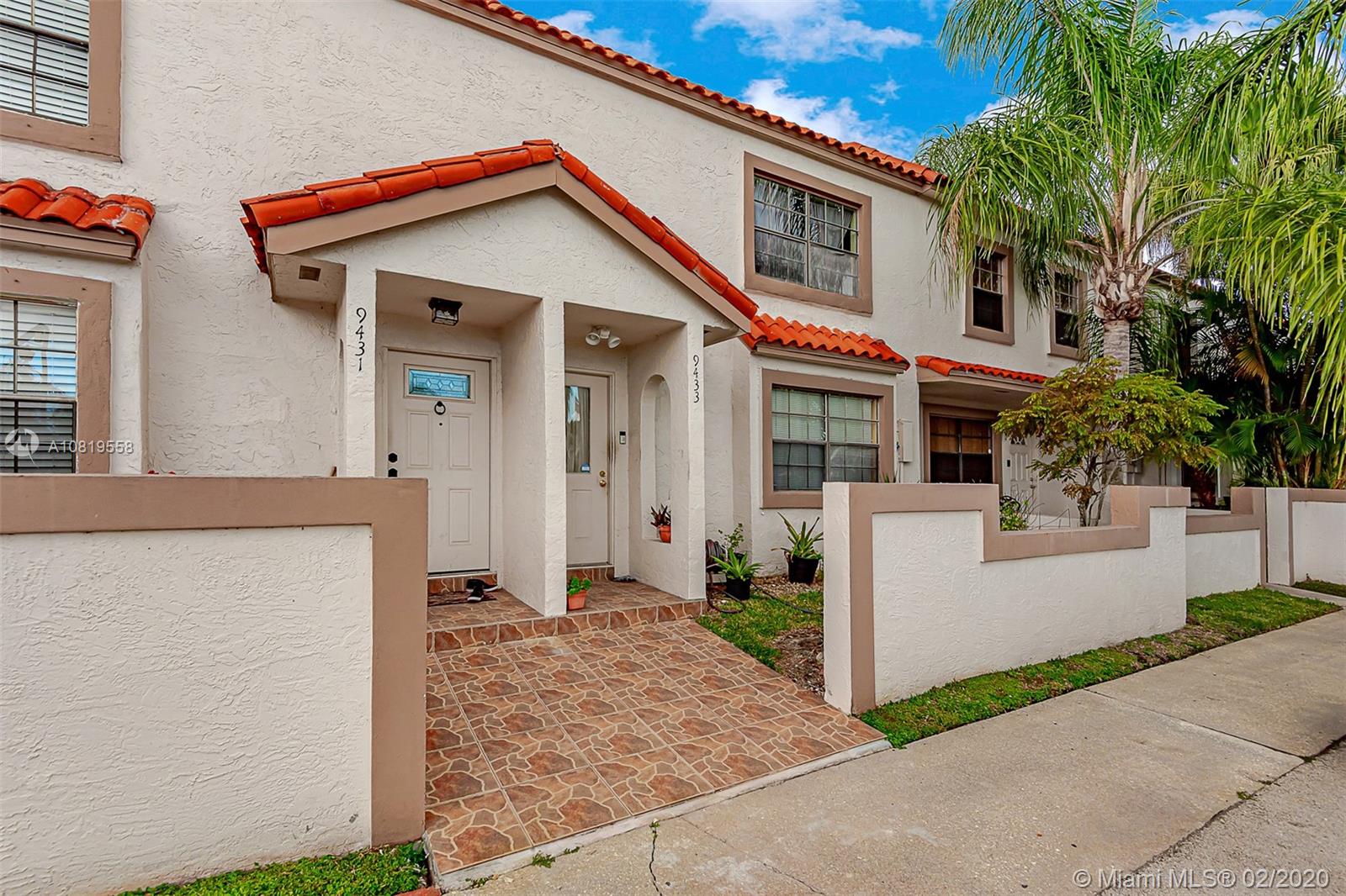 WONDERFUL OPPORTUNITY TO LIVE IN CENTRALLY LOCATED COMMUNITY OF WELLEBY. 3 BEDROOMS, 2.5 BATHS, SEVERAL UPGRADES, AND SPACIOUS FLOOR PLAN. LOW HOA AND TWO ASSIGNED PARKING SPACES WITH GUEST PARKING RIGHT IN FRONT. NEAR MAJOR SHOPPING, SCHOOLS, AND SAWGRASS MILLS MALL.