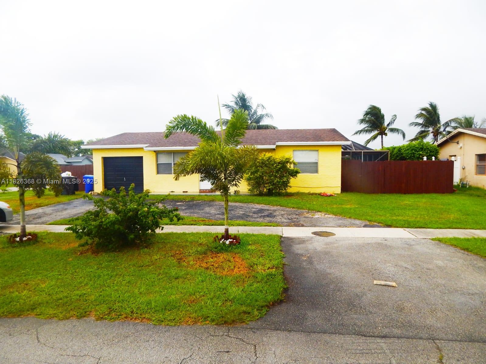 Spacious corner lot home, is fully fenced in, with huge back yard space for a boat, RV or other needs! 3 bedrooms,2 baths, 1 car garage and full screened in swimming pool. New Hurricane impact doors and windows. Circular driveway and quiet neighborhood. Must see for yourself. Call Kevin - info provided in showing time