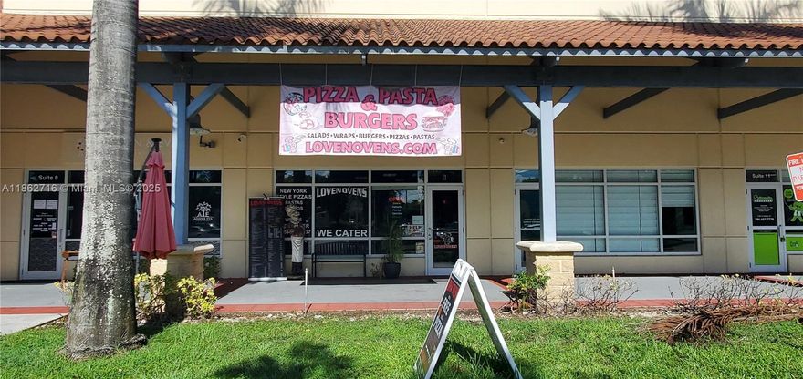 TURNKEY READY OPERATIONAL, 14 year, well established pizza RESTAURANT WITH FANTASTIC CUSTOMERS REVIEWS AVAILABLE FOR SALE IN THE INDUSTRIAL LOCATION PARK OF BEACOM STATION. Resturant features 2 Coolers, Steam Table, 2 Brick Oven, Wool Stove, Men/Women BR, Full kitchen, Baker Pride Double Deck Stove, Pizza Table, Sandwhich Table, Dough Maker. Lease expires May 31st 2027. Great Opportunity! Directions TURPIKE NORTH LAST EXIT ENDING THE DORAL AREA , EXIT 106 ST GOING EAST SHOPPING PLAZA ON THE RIGHT HAND SIDE 112 AVE .