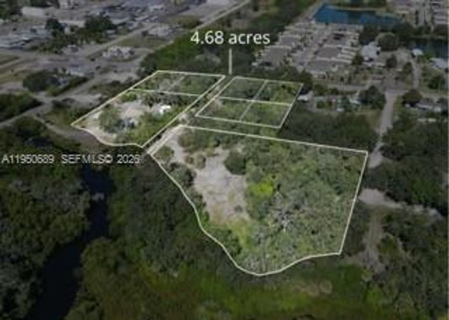 A premier development opportunity, this 4.68-acre (203,828 sq.ft.) property at 301 E Shell Point Road in Tampa offers eight individual lots that may be purchased as a complete portfolio for $1,500,000 or sold separately, giving buyers exceptional flexibility. The zoning includes RDC-12 on the east side supporting medium density residential of roughly 12 units per acre and RTC-2 on the west side, which allows for mixed-use commercial possibilities, the site is ideal for townhomes, cottages, duplexes, small multifamily, or neighborhood retail/office development. The combination of residential and mixed-use zoning makes this a rare infill opportunity for builders and investors seeking scale, versatility, and strong long-term growth potential in a rapidly expanding area.