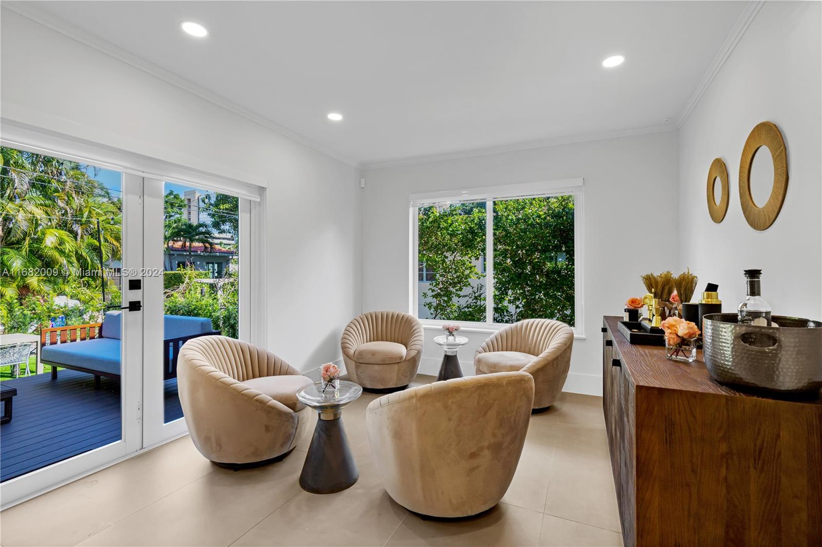 Snow birds special! Fully furnished home in the heart of Coral Gables, a completely remodeled masterpiece that perfectly blends modern sophistication with the timeless charm of its prestigious location. This exquisite 3-bedroom, 2-bathroom residence offers an unparalleled living experience, mere steps away from the vibrant Plaza and the iconic shops at Miracle Mile. Step outside to discover a secluded and cozy backyard, a private oasis where tranquility meets lush landscaping. Available Nov 15 up to 6 months rental