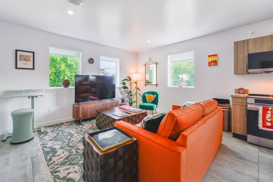 This fully renovated, furnished one-bedroom residence offers modern comfort in the heart of one of Miami’s most vibrant neighborhoods. Enjoy a chef-ready kitchen with induction stove and built-in air fryer, private full-size laundry, smart features, and impact windows. Furnished sofas convert into beds for added flexibility.

Design 39 provides gated parking, a secure and pet-friendly environment, and a serene shared courtyard. Water is included, and renters insurance is required. With only eight renovated units, the community feels intimate while placing you minutes from world-class dining, shopping, and design. A stylish, convenient retreat in the center of it all. Don't miss this opportunity.
