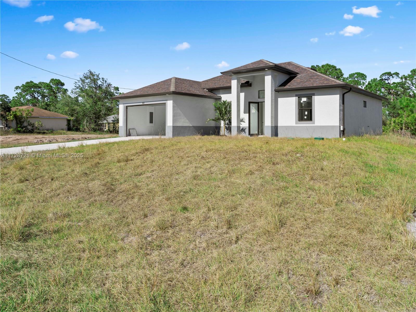 Welcome to your brand-new dream home! This beautifully constructed 4-bedroom, 2-bathroom residence offers a modern, open-concept layout with 1,842 sq. ft. of living space. Designed with comfort and style in mind, the home features: Impact windows for enhanced safety and energy efficiency A spacious kitchen with modern finishes Bright and airy living spaces perfect for entertaining Luxurious bathrooms with contemporary fixtures Situated in a desirable location, this home is perfect for families or anyone looking to enjoy the benefits of new construction. Schedule your private showing today!