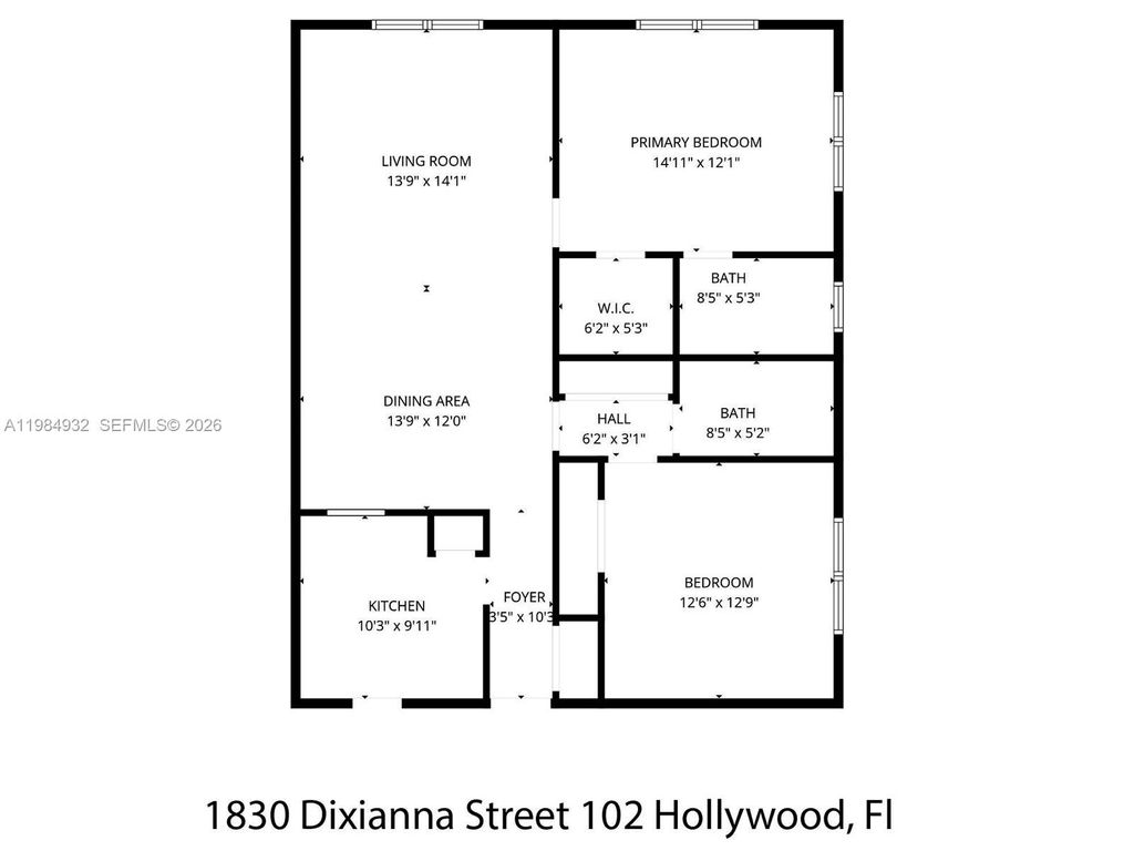 Photo of 1830 Dixieanna St #102, Hollywood, FL 33020 (MLS # A11984932)