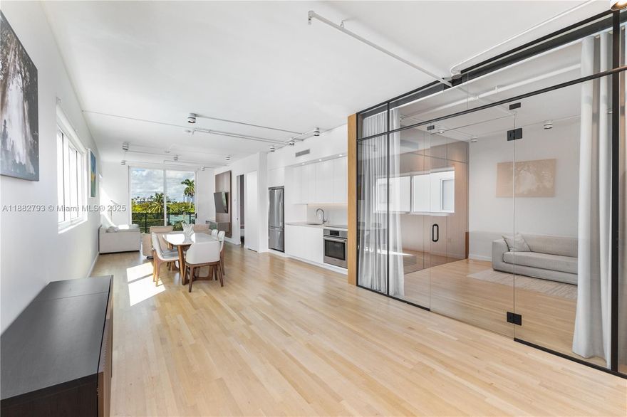 Exquisite South Beach Renovation. This meticulously renovated 2-bedroom residence in the heart of South Beach offers a truly elevated living experience. Showcasing custom European oak millwork and natural oak floors, the home is a testament to refined design. The gourmet Italian kitchen is a chef's dream, with Spanish quartz counters and professional-grade Bosch & Fisher & Paykel appliances. Spa-style baths feature Tadelakt Moroccan plaster, stunning Calacatta Viola marble, and Watermark brass fixtures. Integrated smart home technology includes LED lighting, a Nest thermostat, motorized blinds, and an EV charging station. Located in the boutique Montclair building, this home is just steps from Lincoln Road’s premier shops and dining. 30-day rentals allowed.