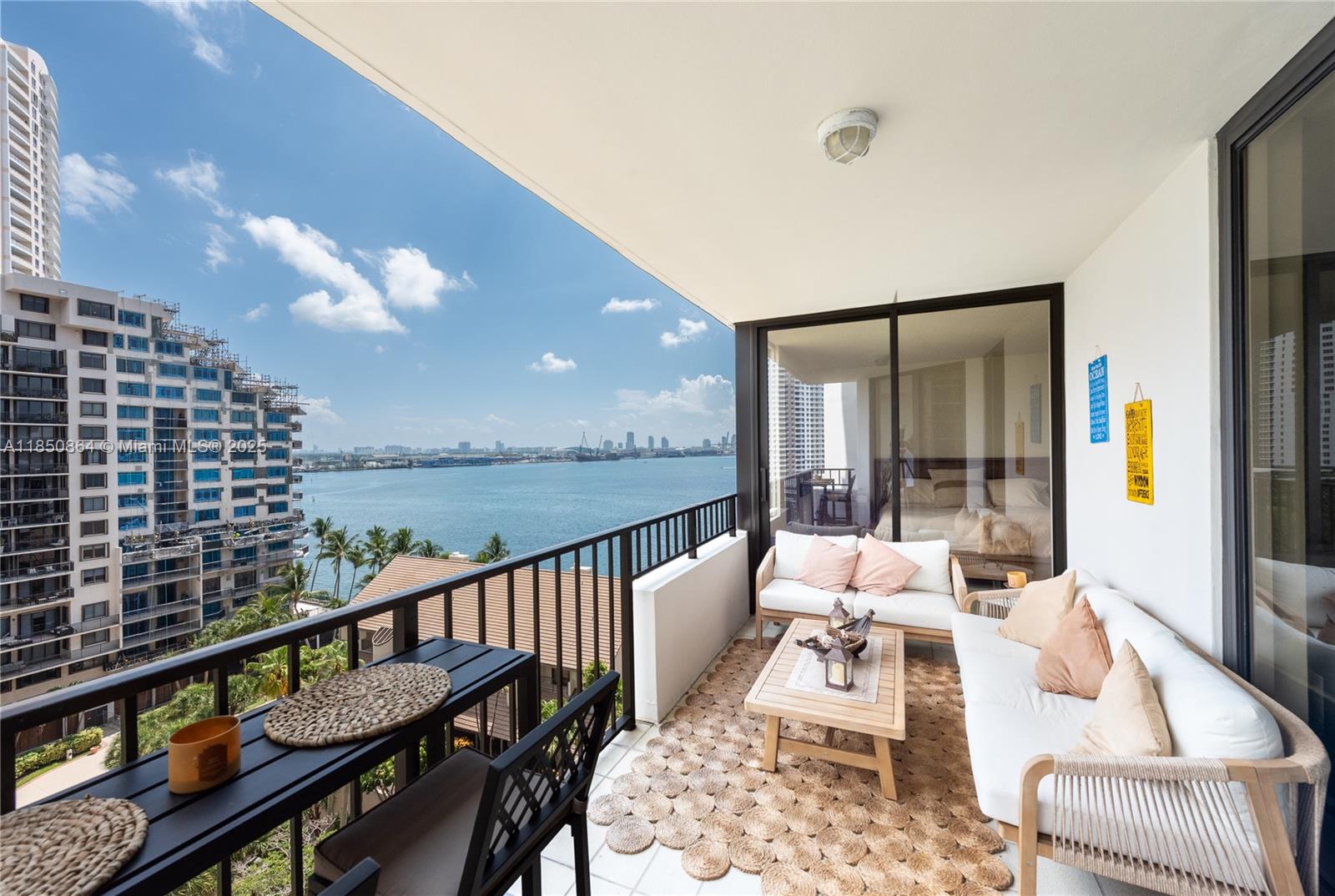 Rare opportunity to own a beautifully renovated 2-bedroom, 2-bath, water view condo. This spacious residence offers over 1,229 sq ft of elegant living, with high impact windows, abundant natural light, and a terrace showcasing Biscayne Bay and city views. The home features a modern open kitchen with new stainless steel appliances, large bedrooms with balcony access. It comes with 1 parking space and a private storage unit. Enjoy the full-service lifestyle of Brickell Key One, including 24-hour concierge, complimentary valet, resort-style pool, tennis & basketball courts, gym, racquetball court, BBQ areas, kids' playroom, spa, event rooms, pet area, and scenic jogging trails around the island. Just minutes to Brickell City Centre, fine dining, entertainment, and Miami International Airport.