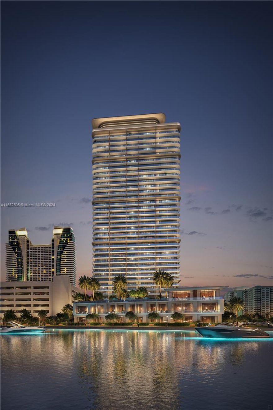 ICON BEACH RESIDENCES in Hollywood Beach - New Pre-Development. Collection of 1,2 & 3 beds finished residences w/stunning water views, expansive balconies, a full-service Beach Club, & Marina with Slips for rent. Thoughtfully designed kitchens by MEYER DAVIS with Italian cabinetry ITALKRAFT, imported countertops and Top-of-the-line Bosch and Thermador appliances, induction cooktop, speed oven. Spa-inspired baths outfitted with elegant soaking tub & fixtures by Kohler & Hansgrohe. 40,000 SQFT of outdoor luxuries overlooking the intracoastal waterway. A State-of-the-art 3,000 SQFT -health club equipped with advanced cardio & weight training equipment, bikes, & yoga rooms, Pilates & Spin studio. Spa & wellness Center with cold plunge, steam room, Jacuzzi