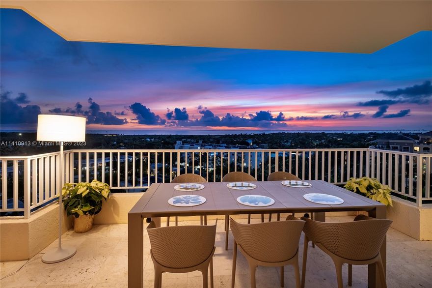 ELEVATE YOUR LIVING with amazing views from this updated 2 bedroom 2 and 1/2 bath oceanfront condo at the Ocean Club in Key Biscayne.  High floor with amazing sunsets with large outdoor terraces with unobstructed ocean and bay views, 5-star resort style amenities w. 2 dining options, gym, spa, salon, tennis center, clubhouse and playground. Remodeled kitchen w. all new appliances and new A/C.  The unit comes with 2 assigned garage parking spaces.  24 hour concierge/valet and security.  Live in true island paradise!