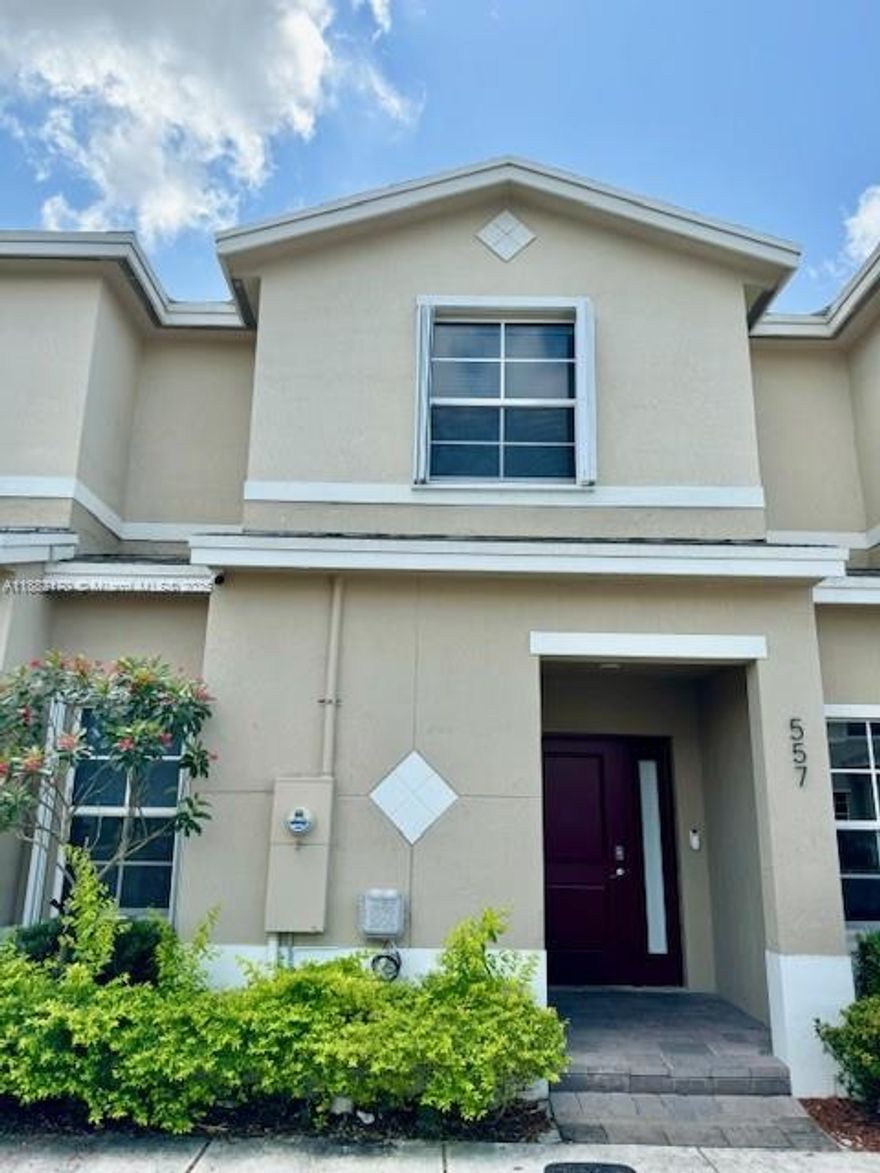 No HOA Approval! Spacious 3 bedroom 3 bath townhome with a convenient downstairs bedroom and full bathroom. The first floor features tile flooring, and the upstairs carpet throughout. The property has been freshly painted. Fenced backyard for privacy. 2 parking spaces infront of unit and guest through out. Clubhouse with pool. Water is included with rent. Will not last