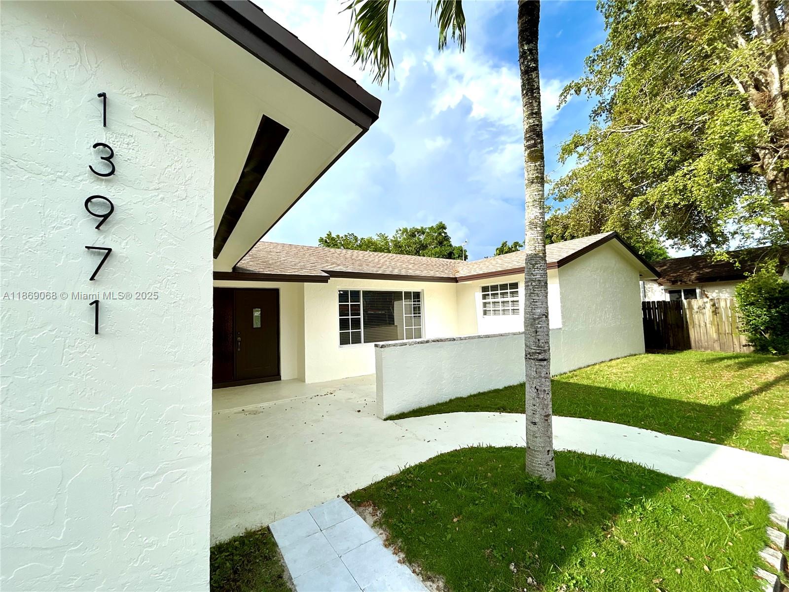 Located in the highly sought-after SHORES-CALUSA neighborhood, this 4-bedroom, 2-bathroom home offers an open-concept design filled with natural light, vaulted ceilings and exposed wood beams. Freshly painted inside and outside. Updated kitchen with SS appliances. The Master bath has been tastefully remodeled. For your convenience, Master bed/bath have both additional independent access to the patio area, ideal for multi-generational living. Spacious backyard with fruit trees and covered terrace. Two car garage with laundry area and circular driveway with ample parking. Prime location near top-rated schools, shopping, dining, parks and major highways. Pets are welcome. No association approval is required. Don’t miss out on this incredible home. Immediate availability!