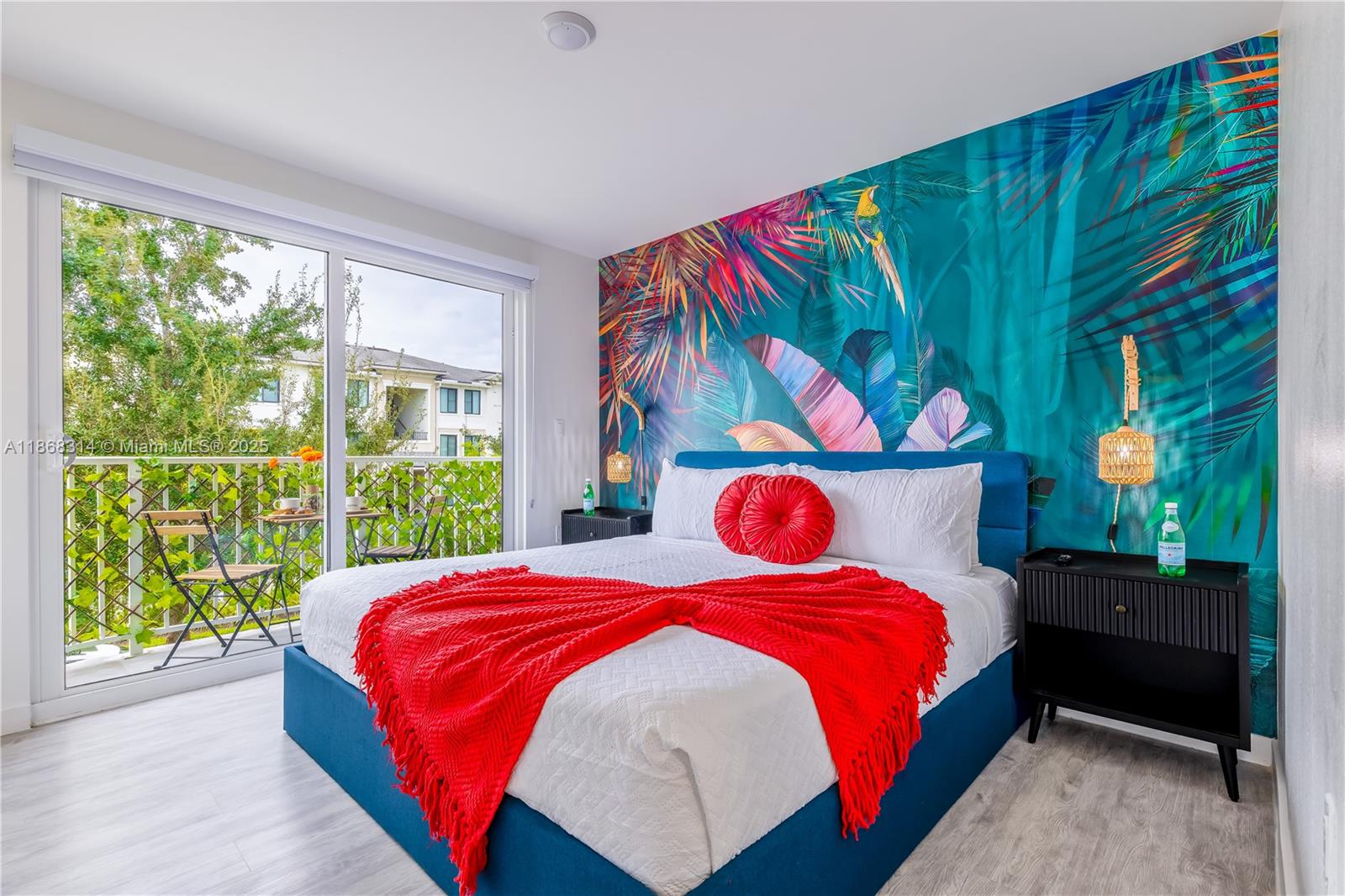 Stunning 4-bed, 3.5-bath modern townhouse with tropical design. The first floor features an open-concept living space filled with natural light, a bedroom with a full en-suite bath, and a guest half bath in the kitchen area. The kitchen offers stainless steel appliances, quartz countertops, and a large island.
One of the standout features is the first-floor bedroom, which has a private entrance ,ideal for generating additional rental income or for a family member seeking privacy.
Upstairs, the master suite includes a private balcony, walk-in closet, and en-suite bath. Enjoy a private rooftop terrace with a pergola, outdoor TV area, and panoramic views,perfect for entertaining or relaxing. Washer and dryer in unit.