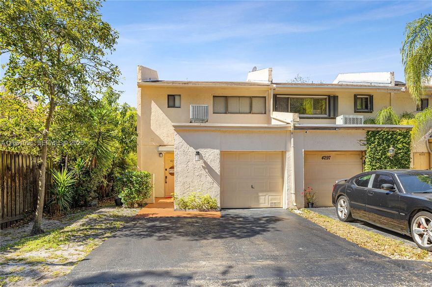 Looking for the perfect move in ready home for your first purchase in a highly desirable area? This beautiful corner-lot, two-story villa offers 2 bedrooms, 2.5 bathrooms, and a 1-car garage, with dual primary suites each with its own private bathroom plus a convenient powder room downstairs. The home features a separate kitchen with granite countertops, white cabinetry, and stainless steel appliances, tile flooring on the first floor, wood stairs, and wood flooring throughout the upstairs bedrooms. The living room offers volume ceilings, creating a bright and open feel. The property has been tastefully updated, offering comfort and peace of mind. Enjoy your morning coffee on the private balcony off the primary suite overlooking the pool. Located near Nova University, Broward College, shopping, dining, entertainment, and places of worship. Low HOA of just $170/month includes lawn care, garbage pickup, tree trimming, and pool access. Roof replaced in 2012. No rentals allowed. VA and FHA approved this home may qualify for first-time buyer down payment assistance programs. Call today for more information. Terms and restrictions apply.