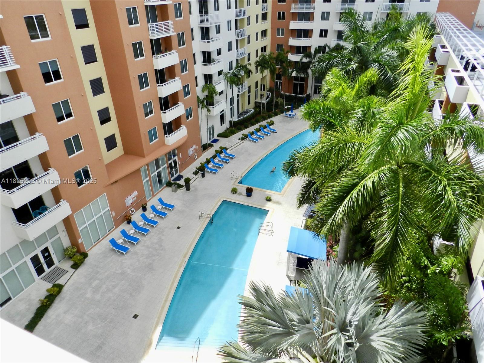 HEART OF AVENTURA **LOCATION** OVERLOOKING COURTYARD & POOLS-GARDEN** Building with all amenities full services, walking distance to great restaurants, banks, supermarket, cafe, charter school, Aventura Mall**Kitchen Italian Cabinetry, granite countertops, stainless steel appliances*1bedroom layout, open kitchen, countertop, Washer and Dryer inside the unit, Building with a lot of amenities, pools, gym, community room, conference room, lots of amenities, property manager in site, valet parking, 1 parking assigned covered, attached.laminated wood floors, ceramic in kitchen and bath.