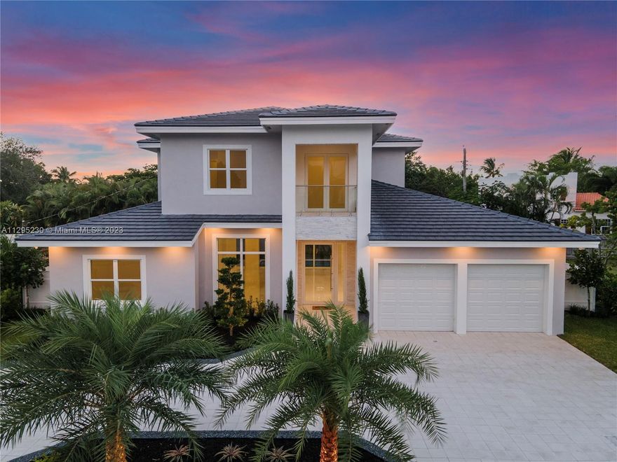 NEW CONSTRUCTION MASTERPIECE in the heart of Delray Beach! This unique home was made for comfort & elegance. An easy 1 mile golf cart or bike ride to beautiful beach access ample restaurants shopping & parks. An entertainers dream & perfect for families. One of a kind oversized glass entry way leads to an airy open main level you'll never want to leave. Porcelain floors & soaring ceilings all overlooking the modern pool spa & summer kitchen. A floor plan only found custom builds. Large primary downstairs w oversized bth & his/her closets. Also downstairs: separate bdrm perfect for an office/nursery, cabana bath & laundry. Granite staircase leads to loft ideal for a lounge/study space. 3 bds up each w their own en-suite bath & walk in closet. This one won't last!Easy to show & ready to go!