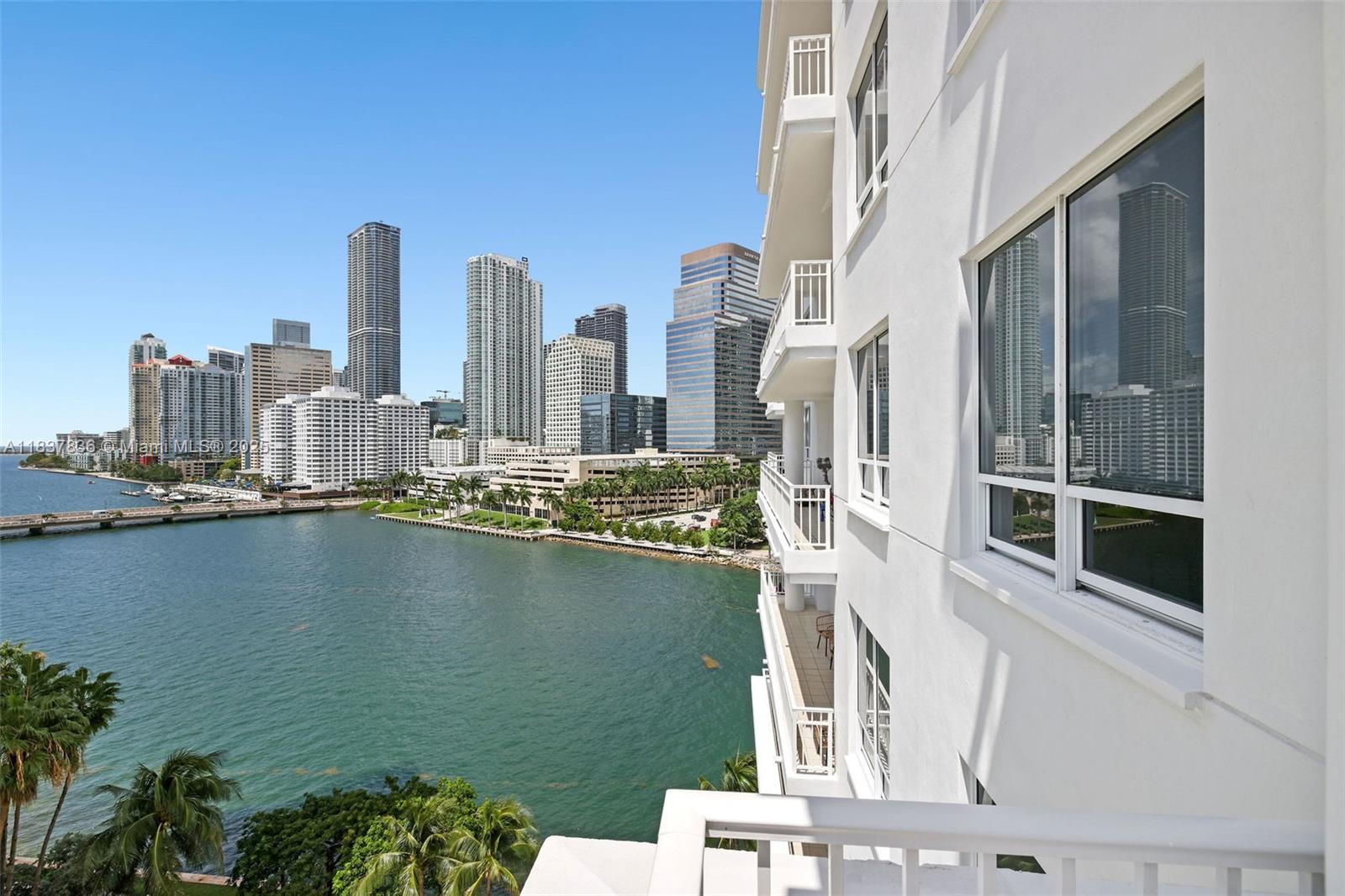 Spacious 1bedroom, 1 full and 1 half bath unit on Brickell Key! Marble floors in the kitchen that opens to the living room and warm wood floors in the bedroom, lots of closets, washer and dryer in unit. Enjoy updated stainless steel appliances in the kitchen and a nice size balcony overlooking the Miami Skyline and the Miami River leading to the Bay. This unit comes with one parking space and is a full-service building with 24 hr. doorman, package service, valet, gym, pool, racquetball court, theater, business, party and children’s playrooms. Brickell is a walkable island with shops, salons, small grocery store, salon and dog park. There is a beautiful waterfront walking trail around the perimeter of the island that over looks the Miami Skyline and Biscayne Bay.