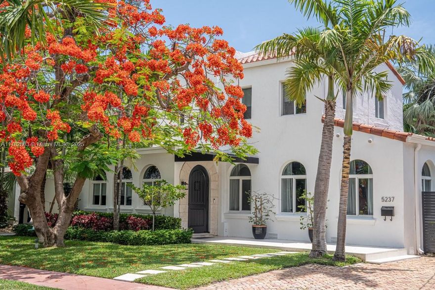 WHERE TIMELESS CHARM MEETS ELEVATED PEACE OF MIND.
Nestled in the heart of Miami Beach’s coveted La Gorce neighborhood, this beautifully renovated Old Spanish-style home blends timeless charm with modern upgrades. Featuring 4 spacious bedrooms, 4 full baths, and 2 flexible extra rooms ideal for a home office, gym, or guest space. Fully updated electrical and plumbing systems ensure safety and efficiency. Elevated construction, a whole-house natural gas generator, impact windows, and a water filtration system with PFAS removal offer added protection and wellness. Includes laundry room with modern washer and natural gas dryer. Outside, enjoy a private tropical oasis with 50+ mature palms, a resort-style 8-ft deep pool, and a built-in grill—perfect for entertaining or relaxing.