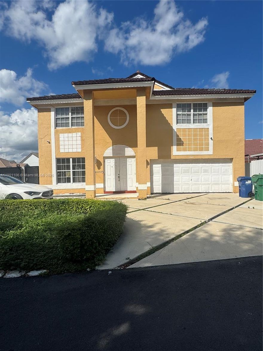 Excellent Investment AS-IS / Fix & Flip Opportunity! Spacious two-story home located in the highly sought-after private community of West Esplanade in Hialeah, near PSN. This 5-bedroom, 2.5-bath property features separate family and living rooms, offering a versatile layout for families or investors. Situated on a huge corner lot larger than comparable homes in the neighborhood—with ample space to park a boat or RV. Community amenities include two parks, tennis & racquetball courts, clubhouse, and a pool—all for a low HOA of just $100/month. Prime location with easy access to I-75, the Palmetto and Turnpike. Don’t miss out on this rare opportunity!