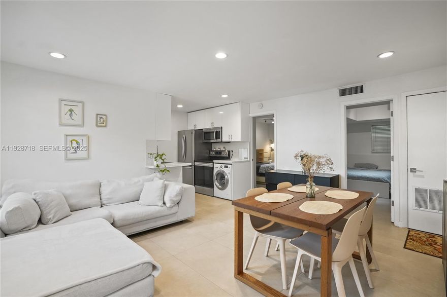 Beautifully remodeled and move-in ready, this bright 2-bedroom residence blends modern finishes with the charm of a boutique Miami Beach building. The home features a sleek kitchen with stainless-steel appliances, porcelain flooring throughout, and a fully renovated bathroom. Additional upgrades include a 2021 AC replacement.

Ideally located in the heart of South Beach, the residence sits just a few blocks from the shoreline and Flamingo Park, with effortless walkability to Whole Foods, Publix, cafés, and neighborhood dining. South of Fifth’s world-class restaurants, parks, and waterfront walkways are also close by—adding coveted lifestyle convenience to this boutique, 4-unit building with a private entrance.

A turnkey home or investment opportunity that delivers modern comfort, boutique charm, and unbeatable South Beach lifestyle.