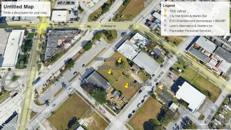 Great opportunity to own in a great location. Minutes from Downtown Homestead, Movies, bowling, Seminole Theatre, parking Losner Municipal park. restaurants and more. Three total lots being sold together for a total 22500 sqft of land available. Possible owner financing, lets talk.