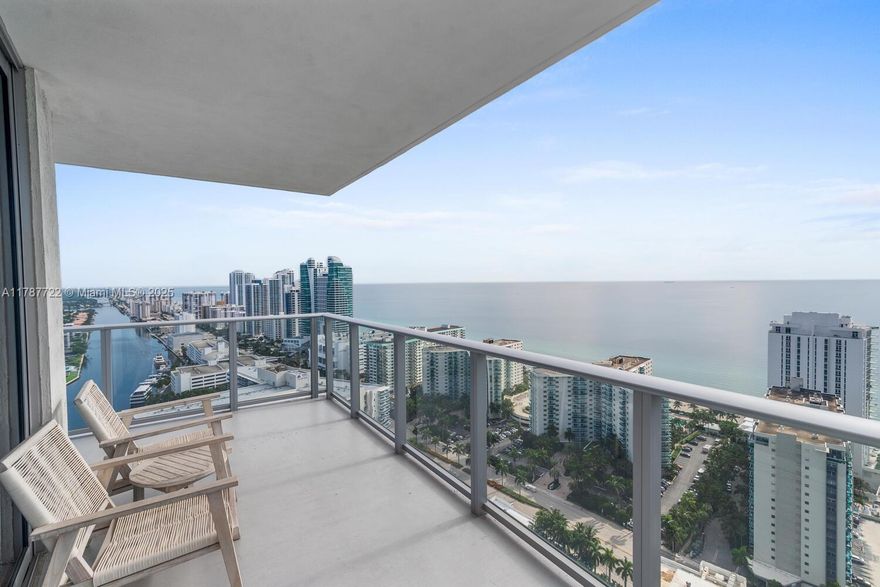Amazing Turn-Key water-front corner unit, brand new luxury condo-resort. Unit comes fully furnished with a large L-shape balcony that overlooks breathtaking ocean and intracoastal view. Five-star resort-style amenities with full service, access to an oceanfront private beach club and ocean access, two heated infinity oversized pools, state of art gym, VIP Only Owner rooftop lounge, common area with BBQ, tennis court, racquetball, high speed internet in all public areas. Maintenance Fee includes electricity, cable, internet & water. The perfect vacation home and at the same time your high-income producing property. NO RENTAL RESTRICTIONS!!! Airbnb short term rentals approved!