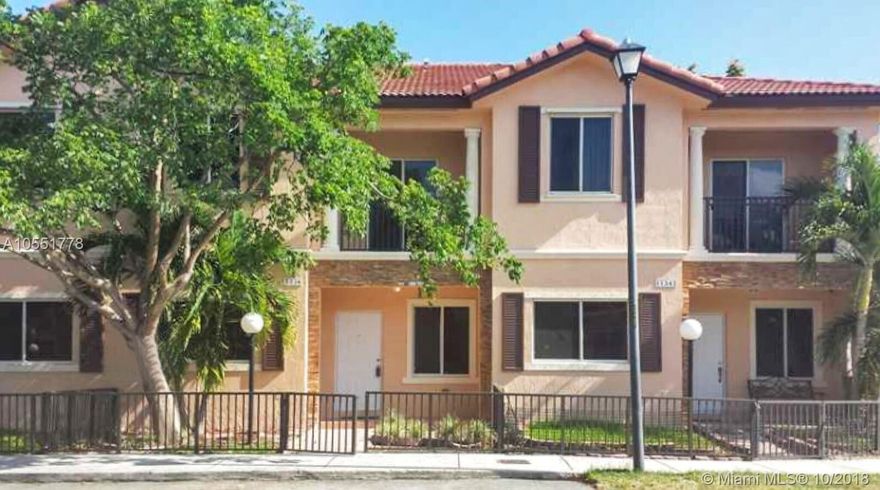 Perfect floorplan for this 3/2.5 townhouse with courtyard, 1-car garage and driveway for 2 cars at the back of the building (and plenty of visitor parking spots at the front)! You'll love the defined, recently tiled and spacious living, dining and open kitchen with family room. Brand new stainless steel appliances and brand new white washer and dryer too! Freshly painted, x-large master suite with balcony, very spacious master bath w separate tub and shower! Upgraded 2nd bathroom with  new vanity & new LED light fixture, 2nd bedroom has walk-in closet and it shares the front balcony with the 3rd bedroom! AC compressor is less than 1-year old. compare and don't let it go! Low HOA!  it won't last!