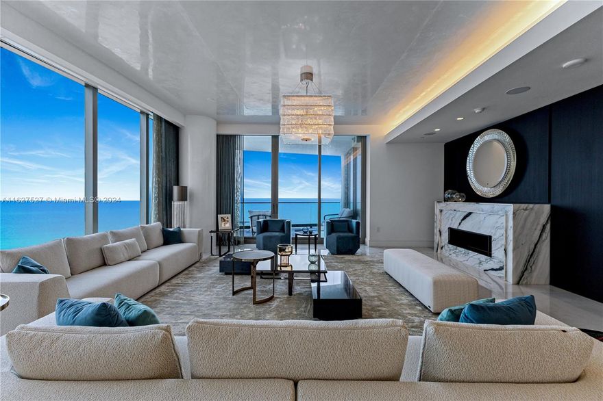 The spectacular 4-bedroom flow through corner residence has the most magnificent finishes. The residence is located in the sought after Boutique tower at the Estates at Acqualina. This north facing unit has a state-of-the-art kitchen with a 14-foot long island, a gas La Cornue range, a pizza oven, and a steam oven. The kitchen, bathrooms and MBR closets are all from Molteni. There is also an outdoor kitchen and sauna. The Great Room has Baccarat sofas, chandelier, and mirror while the other rooms are from Fendi, Holly Hunt and Roche Bobois. Enjoy the Five Star Acqualina lifestyle and be amongst the selected few that gets to call The Estates your home!
ACQUALINA REALTY SALES/ LEASING OFFICE ON SITE -OPEN 7 DAYS. LIVE IN THE WORLDS FINEST RESIDENCES AT THE ESTATES AT ACQUALINA.