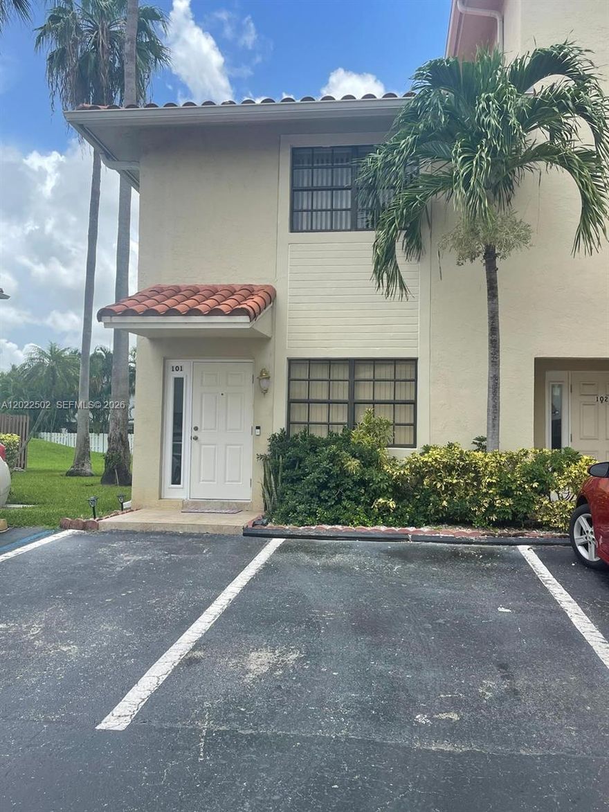 Welcome to this charming two-story corner unit in the heart of The Hammocks. This home offers a comfortable and practical layout with plenty of natural light, a spacious living and dining area, tile flooring throughout the main living spaces, and a functional kitchen with ample cabinet storage. The property also features in-unit washer and dryer, a private fenced patio perfect for relaxing or entertaining, and 2 assigned parking right in front of the unit.
This property offers the convenience of being close to shopping, restaurants, schools, parks, major roads, and all the everyday essentials. Enjoy living in an established Miami community with a peaceful residential feel while still being near everything Kendall and West Kendall have to offer.
No special assessments. Tenant occupied until end of July and willing to stay, ideal for investors or future homeowners looking for comfort, location, and potential to make the space their own.