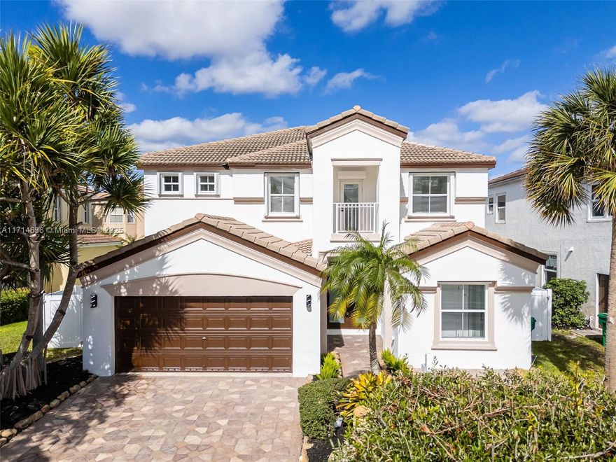 Beautiful upgraded Home. 4 Bed/ 3.5 Bath two Single Family with Pool. Porcelain tiles throughout the house. Spacious kitchen with new Stainless steel appliances, large island, and Pantry. Open floorplan with one bedroom on the first floor, Large size rooms plus Extra den room. Huge Primary bedroom with large walk-in closet, sitting area, and extensive primary bathroom with jacuzzi. 2 fully remodeled bathrooms. New A/C thermostat. Freshly painted inside and outside. There are plenty of storage spaces and other desirable features. Gated backyard with pool, perfect for family outdoor activities. A gated resort-style community that features a resort-style pool, fitness center, basketball Courts, Tennis courts, playgrounds, and more.