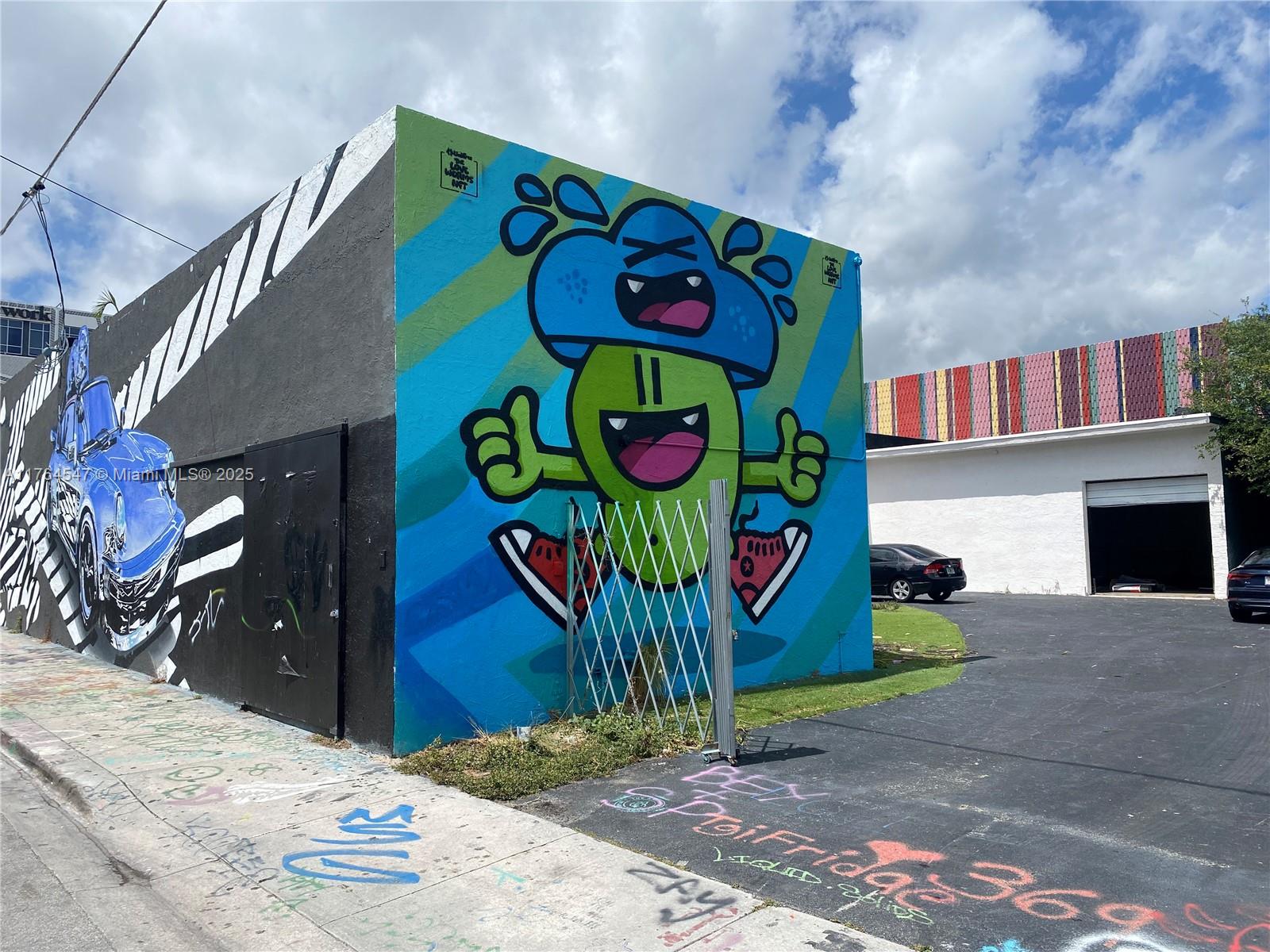 Location, location location . This commercial space is located across the street from world famous Wynwood Walls on a heavy pedestrian traffic street a block away from award winning Wynwood parking garage .