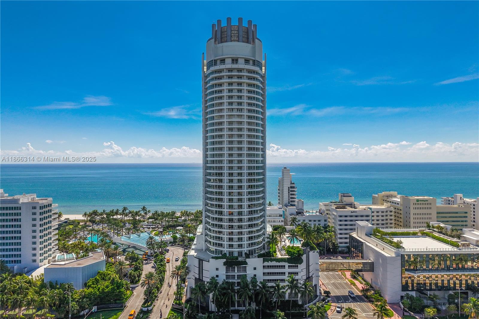 Fantastic opportunity to own a piece of paradise at the Fountainebleau Miami Beach! Enjoy the unobstructed ocean, bay & city views from your balcony. This fully furnished turnkey jr suite offers a king bed, kitchenette, & sitting area with full sleeper sofa. Bathroom features tub & shower. The resort offers 22 oceanfront acres of luxury that include a spa, fitness center, salon, shops, restaurants, night club & more. Set on Miami Beach - enjoy a chaise lounge or water sports. Resort offers family pool w/waterslides as well as adult pool & club. Just 1.5 miles from South Beach you are ideally situated for relaxation or fun in the sun. Maintenance includes: A/C, electric, valet service, daily free breakfast in the owner's lounge. There is an option of enrolling in the hotel rental program.