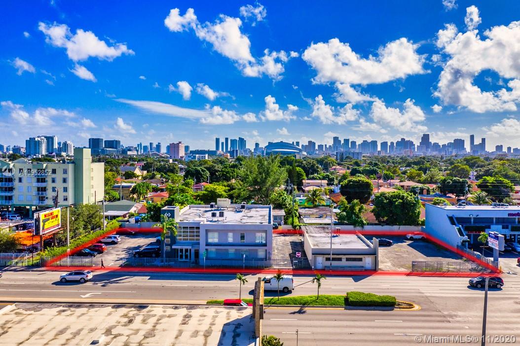 Prime Frontage Miami Office Complex - Assignee Sale
This prime opportunity consists of a one and two story office complex with a total of 43 parking spaces.
The north building is a two-story elevator office which was completed in 1969 and completely renovated in 2009. It is a reinforced concrete block and stucco building with a poured concrete joist and deck second floor and roof. It has a total of +/-10,556 sq. ft. with a double height entry which is open to the second floor allowing tons of natural light into the lobby. The south building is a one-story building which was completed in 1960. It is a concrete block and stucco building with a total of approximately 1,900 sq. ft.
Available is an adjacent residential property, 2 bedroom 1 bath home for $315,000.