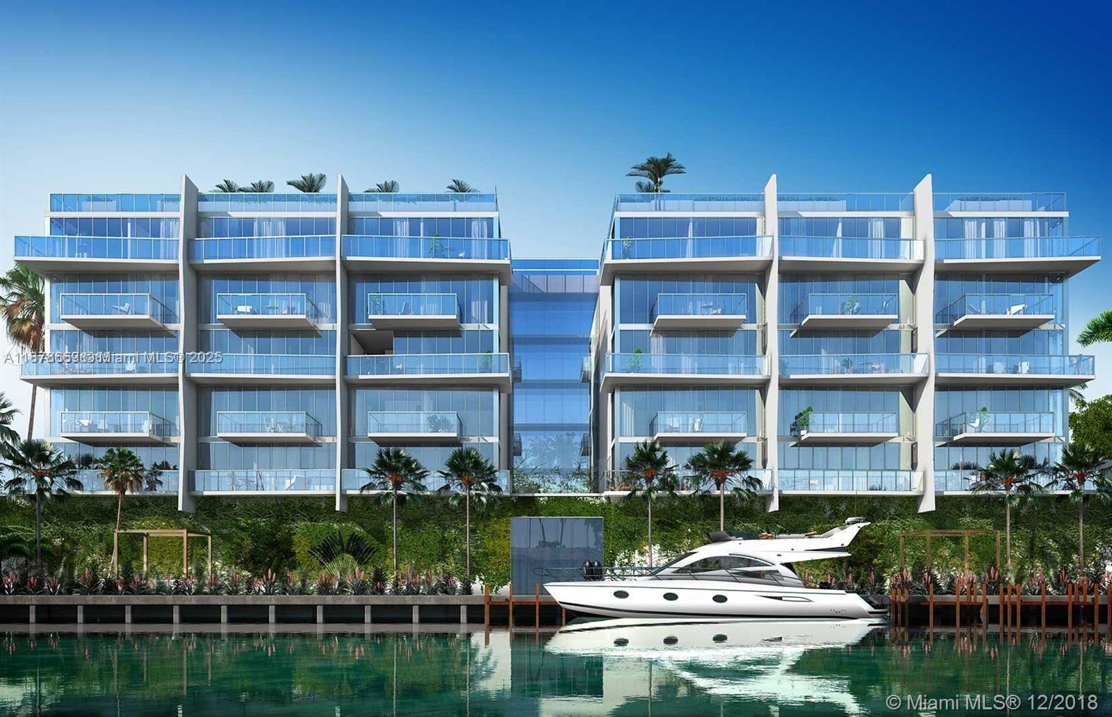 Stunning water view from this 2 Beds / 2 baths with white Calacatta porcelain floors throughout, 10 ft ceilings, floor-to-ceiling windows, kitchen w/Bosch appliances, Mia Cucina cabinetry, and Quartz countertops, All hurricane impact windows and doors, 2 parking spots. This boutique luxury waterfront building offers its residents 24hr security, rooftop pool with a Jacuzzi, BBQ, and more—walking distance to the beach and just steps from the famous Bal Harbour Shops & fine dining. Dock slips are available.