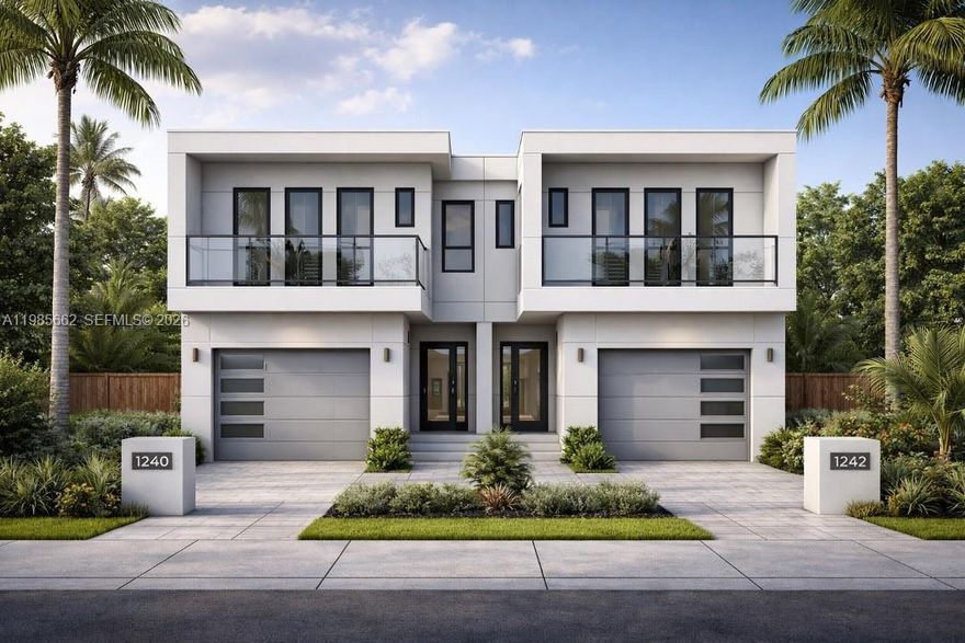 Prime Miami land sale with fully approved plans for a modern duplex. Shovel ready opportunity, buyer can close, pay impact fees, and begin construction immediately. Plans include a two story duplex totaling approximately 5,600 plus square feet, featuring spacious 3 bedroom units, private garages, open living areas, and second floor balconies. Designed for today’s market, ideal for resale or long term rental. Located in a rapidly evolving area surrounded by new construction, with easy access to Brickell, Downtown Miami, Coral Gables, and major highways.