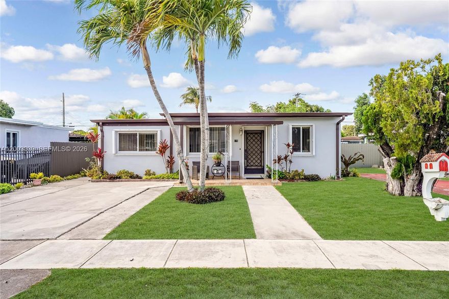 Located in the heart of Hialeah, this spacious single-family home offers 6 bedrooms and 4 bathrooms, including a detached in-law suite, ideal for multi-family living. Situated on an expansive 8,280 sq ft lot, the property is perfect for large families or those seeking flexible living arrangements.

Enjoy outdoor living with a concrete patio and dedicated BBQ area, surrounded by mature fruit trees that add both charm and privacy. Inside, the home features tile flooring throughout, a functional split floor plan, and a comfortable family room designed for everyday living.

The spacious kitchen offers ample counter space, perfect for cooking and entertaining, while ceiling fans throughout enhance comfort. A washer and dryer are also included for added convenience.

Centrally located near restaurants, shopping, and major highways, this home combines space, versatility, and accessibility, an excellent opportunity in a prime location.