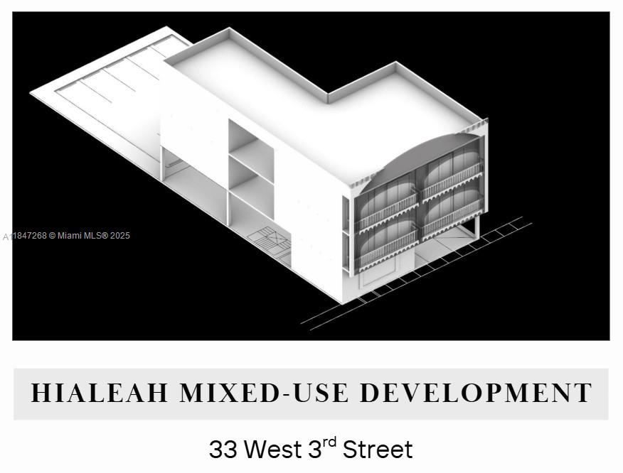 Exceptional development opportunity in the central Neighborhood Business District in Downtown Hialeah. Feasibility and Parking Study have been completed. A 7-unit mixed-use building can be built, by-right, without taking advantage of any affordable housing incentives. Visible directly from Okeechobee, and being next to the popular restaurant La Fresa Francesa, gives this block huge potential for a newly envisioned mixed-use area. We have designed the building to have a commercial space on the ground floor and a potential F&B rooftop space. The vision you will see attached is inspired by old Havana architecture. This is a chance to make this downtown Hialeah block iconic. A future assemblage of the adjacent lots can truly create something special.