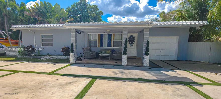 Beautifully updated home on an oversized lot in the heart of North Miami Beach! This charming residence offers 3 bedrooms and 2 bathrooms (originally a 2/1 with a garage conversion currently used as a 1/1 studio, easily convertible back) The home features a modern kitchen with stainless steel appliances quartz countertops and stylish backsplash, along with renovated bathrooms and neutral flooring throughout Enjoy an expansive front yard with plenty of parking for multiple vehicles a large fenced backyard perfect for entertaining and wide side entrances ideal for boats trailers or additional storage A covered patio area provides ample shaded space for relaxing or hosting family gatherings This property combines privacy, space, and accessibility in one of Miami’s most desirable neighborhoods