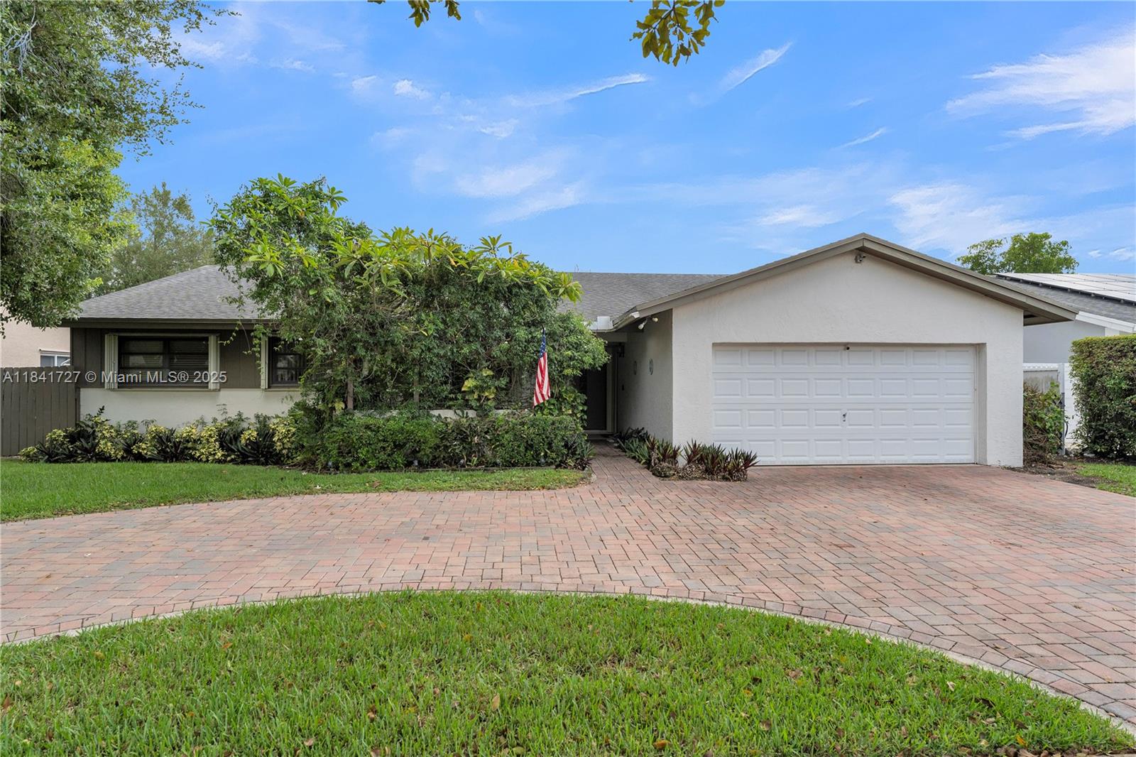 Opportunity Knocks in West Kendall! Discover this 4-bedroom, 2-bathroom home, perfectly situated in a desirable location. The master bathroom has been beautifully remodeled and you'll also love the vaulted ceilings with gorgeous exposed wood beams, adding character & warmth throughout. This property features a practical layout, garage, and paved circular driveway. Step outside to a refreshing pool, perfect for enjoying the Florida sunshine. You'll also appreciate knowing the roof was completely redone about 7 years ago. Location is key, with Publix, Sprouts, Kendall Ice Arena, London Square, Restaurants, & Tamiami Airport all nearby. The neighborhood boasts a strong sense of pride, with neighbors who consistently maintain their homes, creating a pleasant and cohesive community atmosphere.